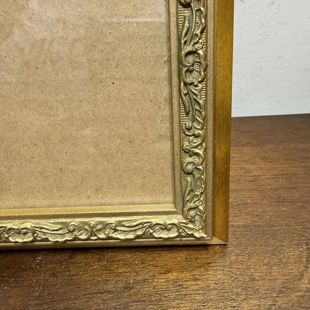 Vintage Picture Frame 5x7 Hollywood Regency French Country Baroque Gold Ornate